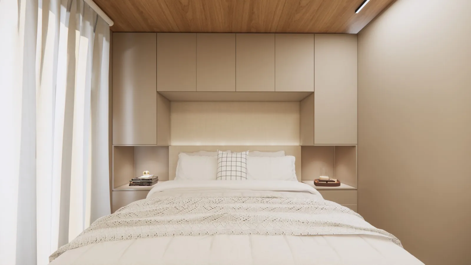 Quarto com armário embutido